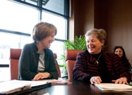Mary Sue Coleman and Lou Anna K. Simon