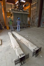 Photo of steel construction beams