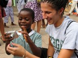 Jillian Kouri, senior nursing student, in Ghana.