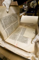 Samaritan Pentateuch from MSU's collection.