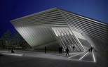 Eli and Edythe Broad Art Museum at night